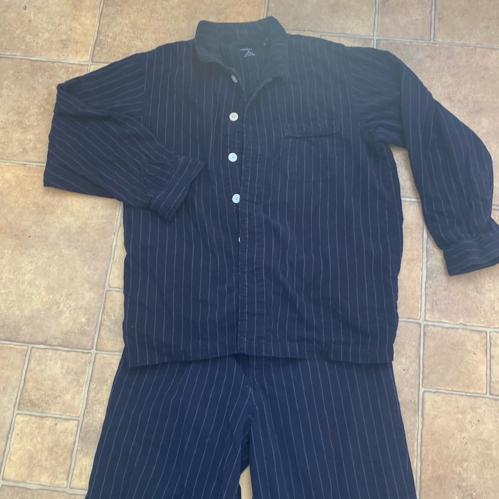 Lands end pinstripe flannel pajamas